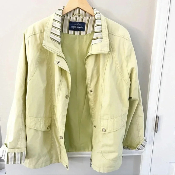 Mackintosh New England Rain Coat Jacket Green Windbreaker Size PL - Picture 6 of 6